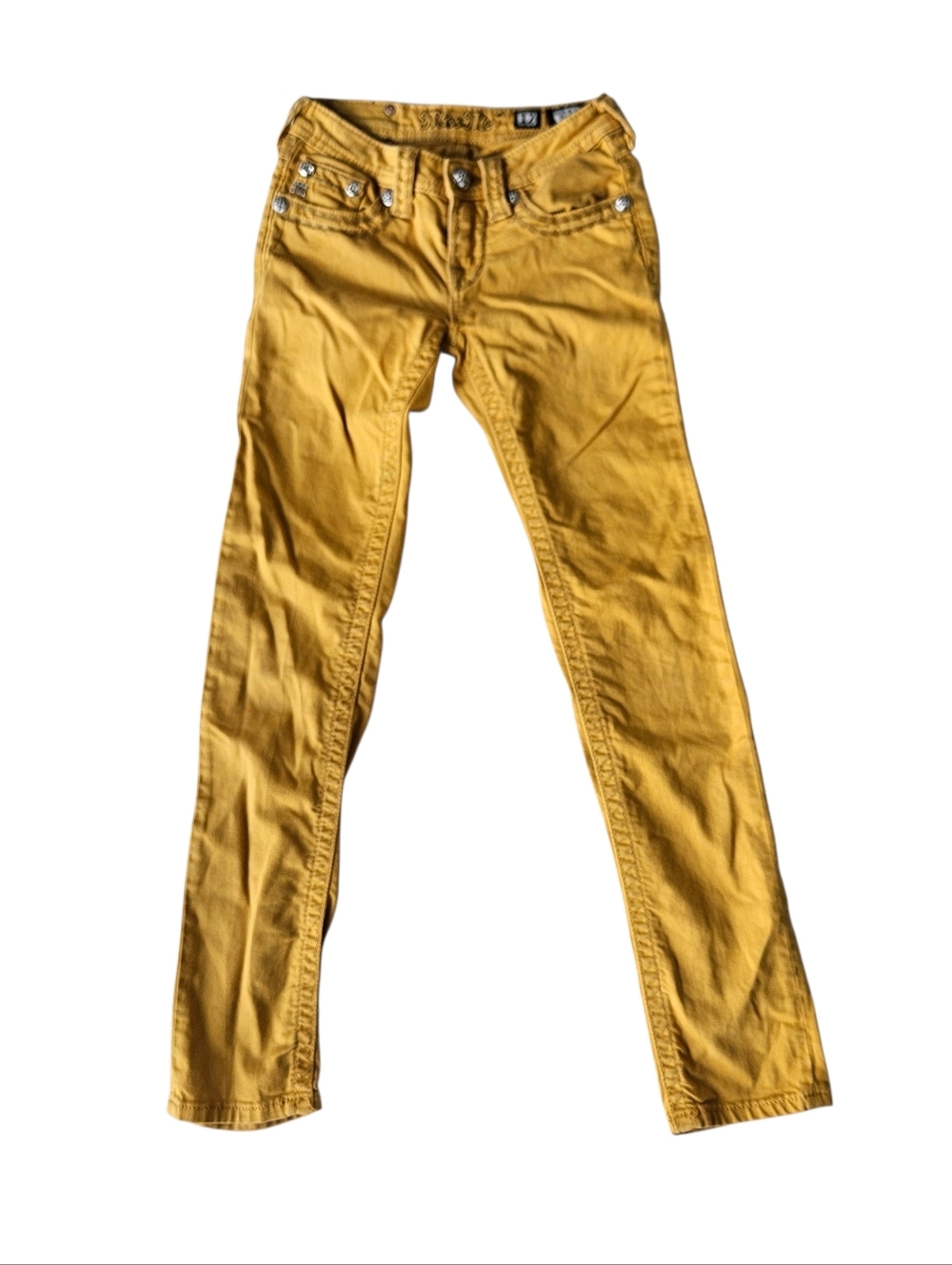 Miss Me Girls Skinny Jeans Yellow Mustard Girls Youth Size 12